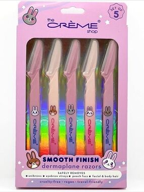 💜 The Creme Shop Korean Skincare, Dermaplane Razor, Pack of 5